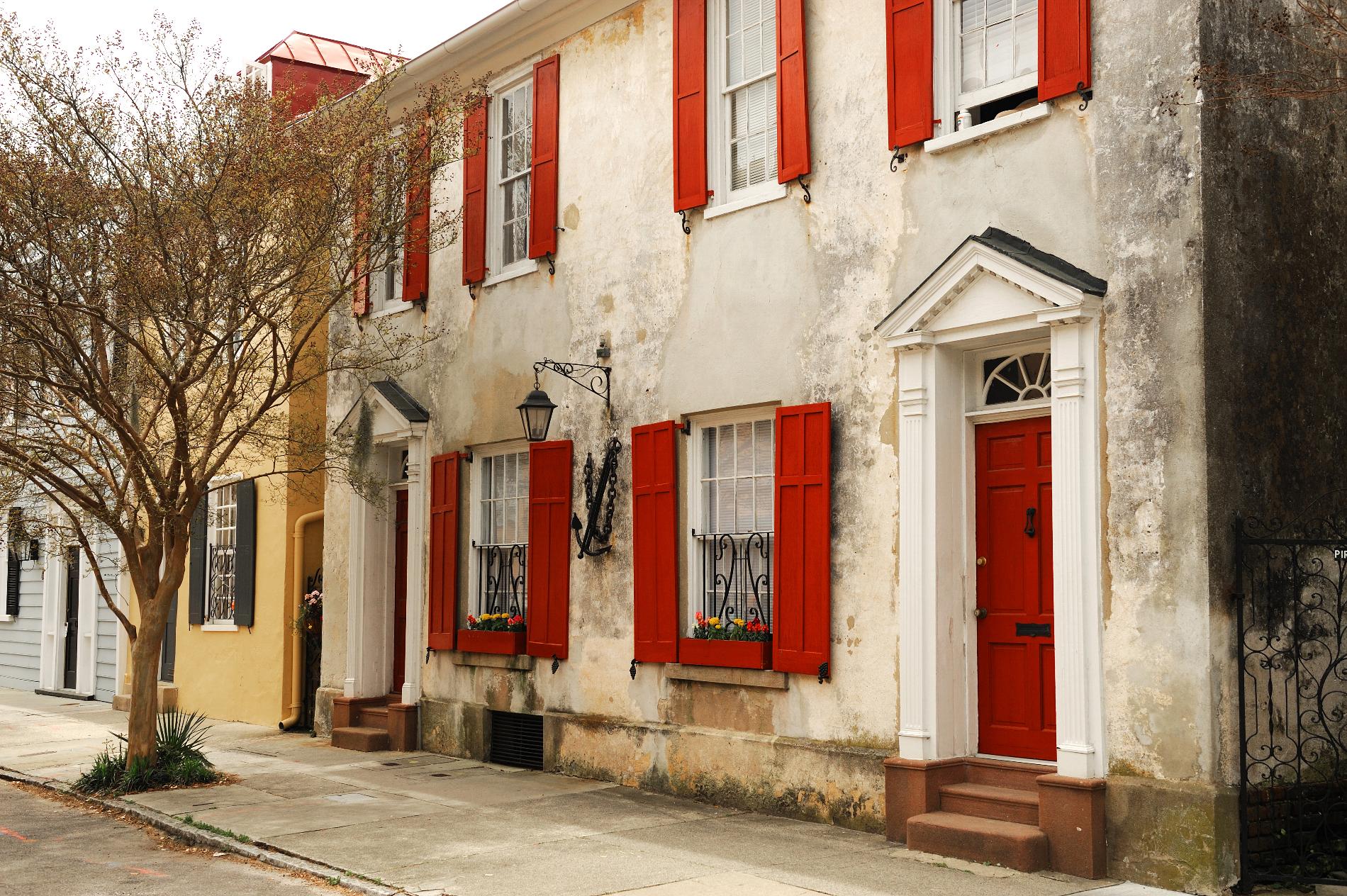 downtown Charleston stucco home